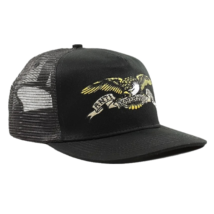 Anti Hero Skateboards - Embroidered Eagle - Mesh Trucker Cap - Black