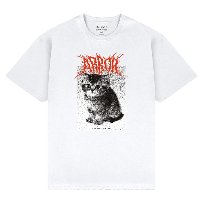 Arbor Skateboards - Kitten - T-Shirt - White