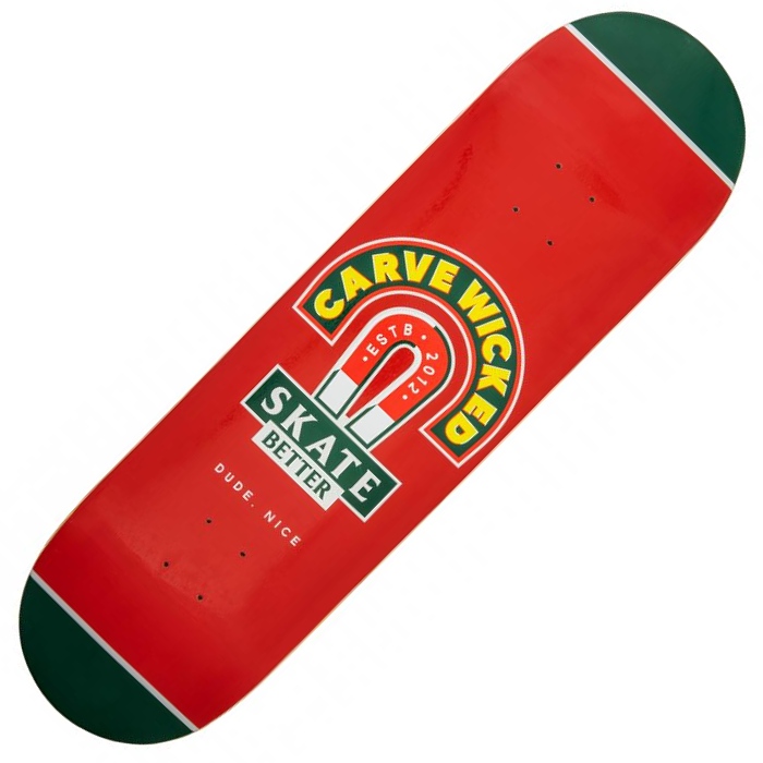 Carve Wicked - Team Can Red - Skateboard Deck 9.00