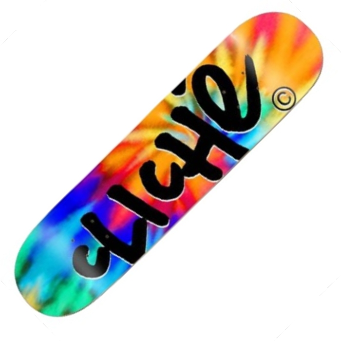 Cliche - Handwritten Inverted Tie Dye - Skateboard Deck 8.25