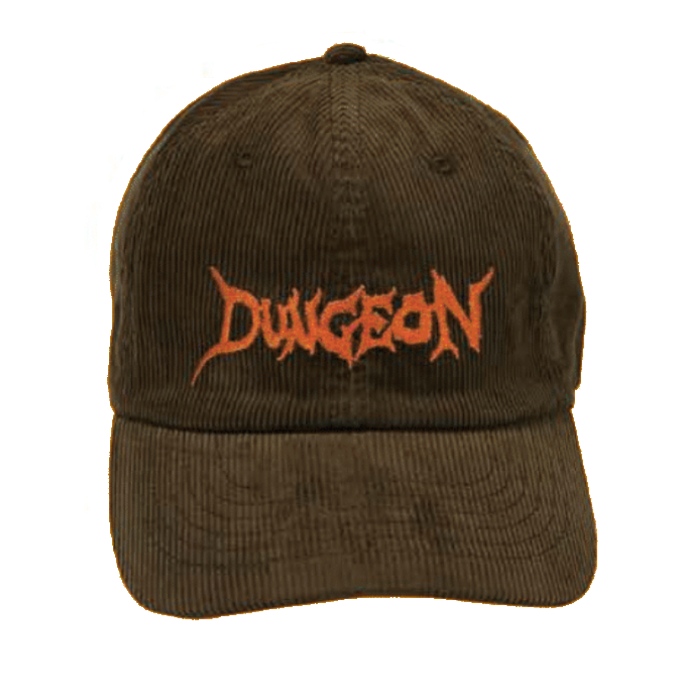 DUNGEON - Scrawl Logo - Cord Cap - Orange/Chocolate