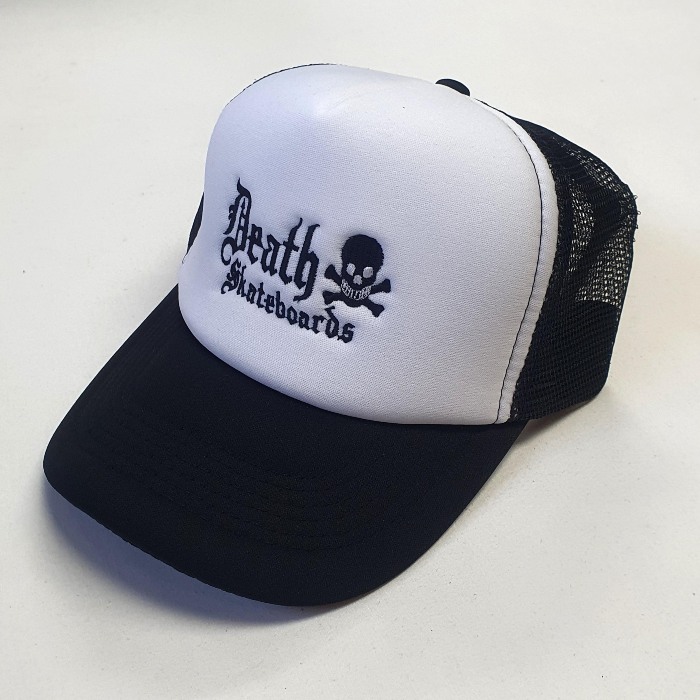 Death Skateboards - Old English - Mesh Trucker Cap - Black/White