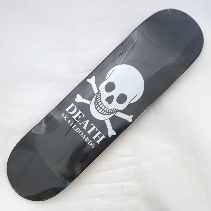 Skateboard Completo Death Skateboards OG Teschio Bianco - Larghezza 21 Cm, 7 Strati Acero USA