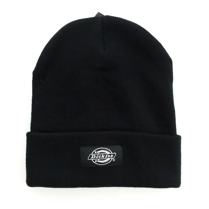 Dickies Yonkers Cuff Beanie Hat Black and Grey