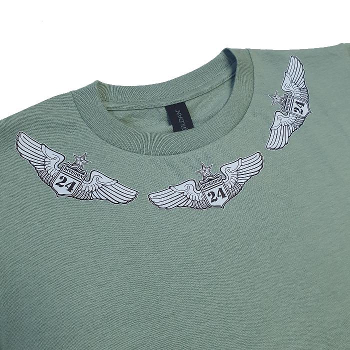 Division-24-Wings-Logo-YOUTH-T-Shirt-Sage-A