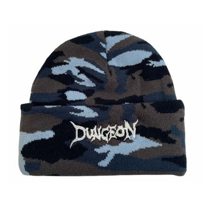 DUNGEON - Scrawl Logo - Cuff Beanie Hat - Urban Camo/Glow