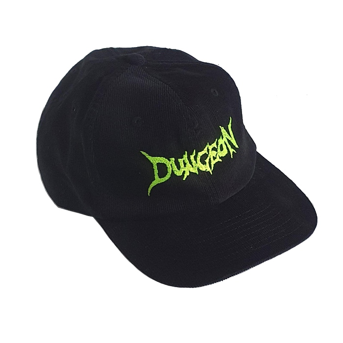 DUNGEON - Scrawl Logo - Cord Cap - Black/Neon