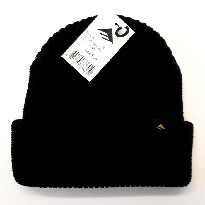 Emerica Triangle Cuff Beanie Hat Black / Gold
