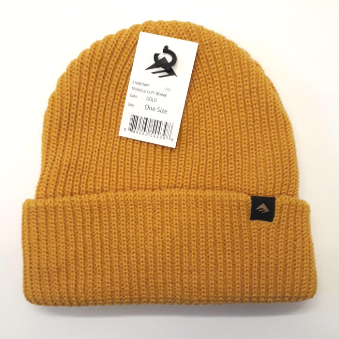 Emerica Triangle Cuff Beanie Hat Black / Gold