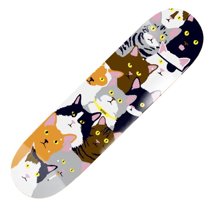 Enjoi - Cats Collage R7 - Skateboard Deck 8.25