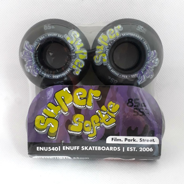 Enuff Skateboards - Super Softies - Skateboard Wheels 55mm / 85a Black