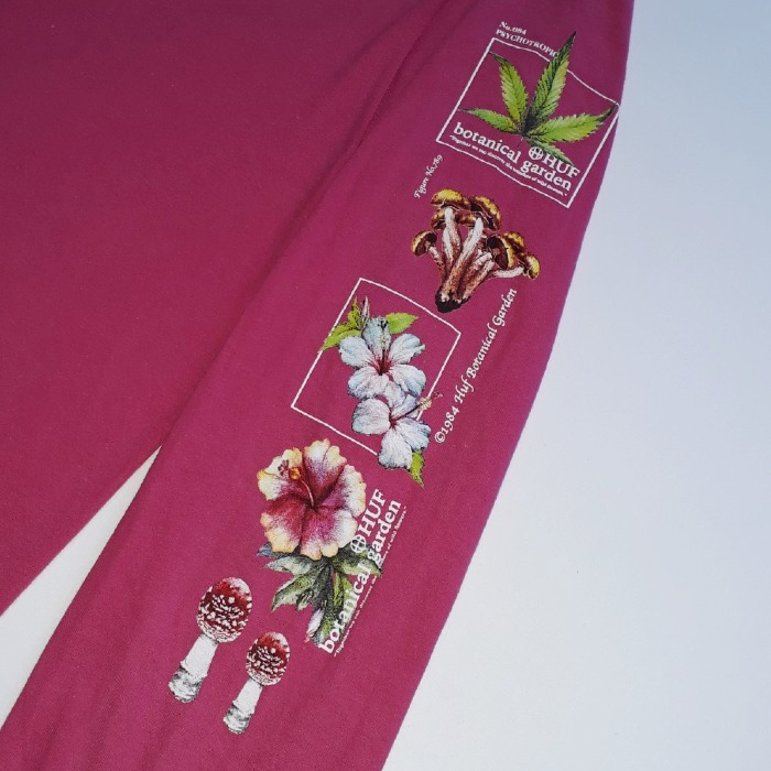 Huf Worldwide Botanical Garden Long Sleeve T Shirt Pink