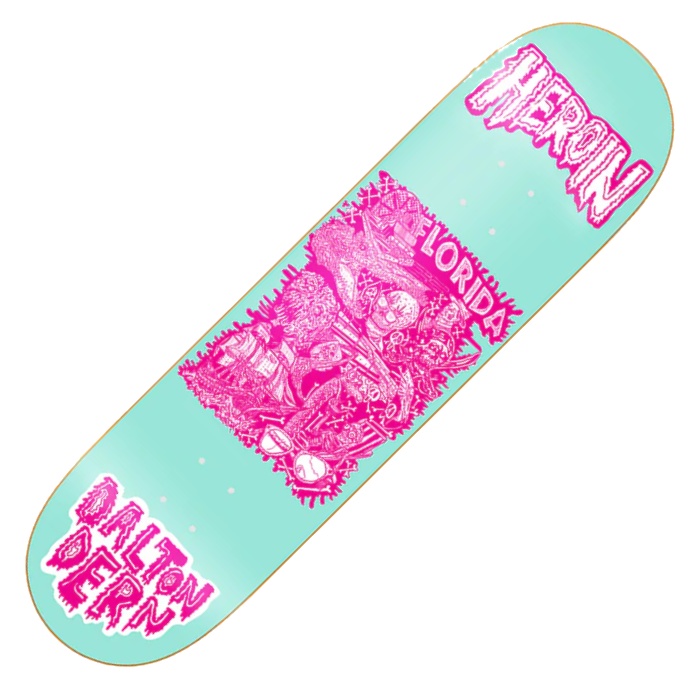 Heroin Skateboards - Allegory of Fear - Dalton Dern - Skateboard Deck 8.50