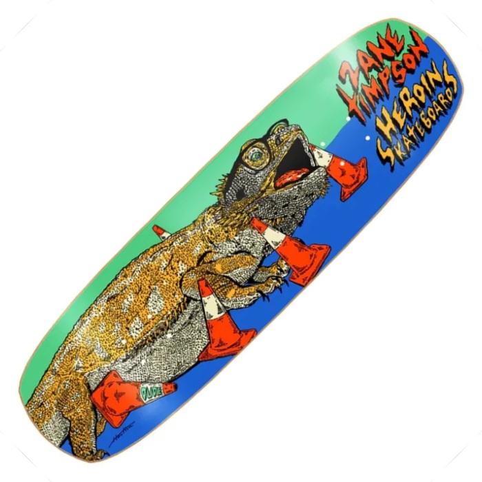 Heroin Skateboards - Zane Dude - Symmetrical Double Shovel - Skateboard Deck 9.00