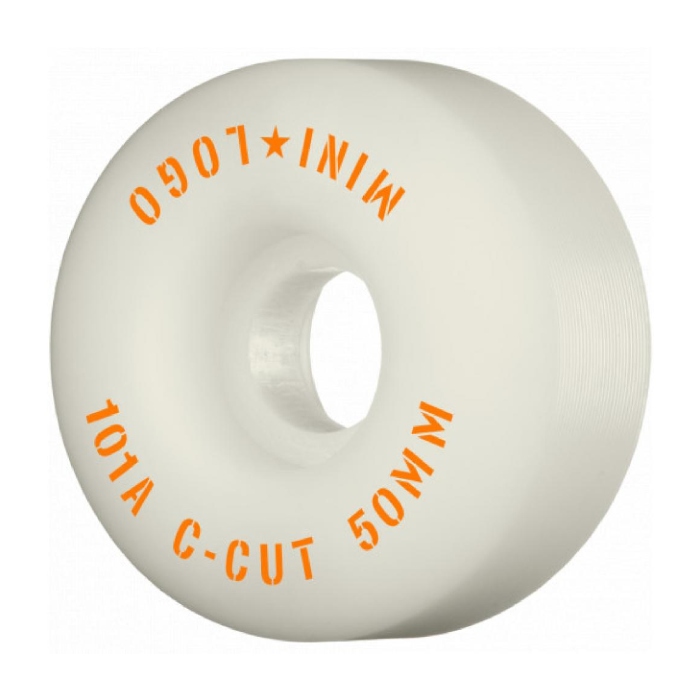 Mini Logo Skateboards - C-Cut Shape - Skateboard Wheels 50mm / 101A - White