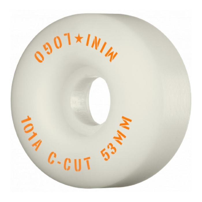 Mini Logo Skateboards - C-Cut Shape - Skateboard Wheels 53mm / 101A - White