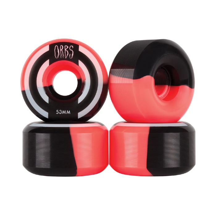 Orbs - Apparitions Splits - Skateboard Wheels 53mm / 99a - Coral/Black