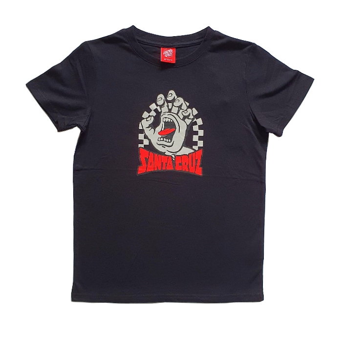 Santa-Cruz-Skateboard-Check-Gateway-Hand-YOUTH-T-Shirt-Black