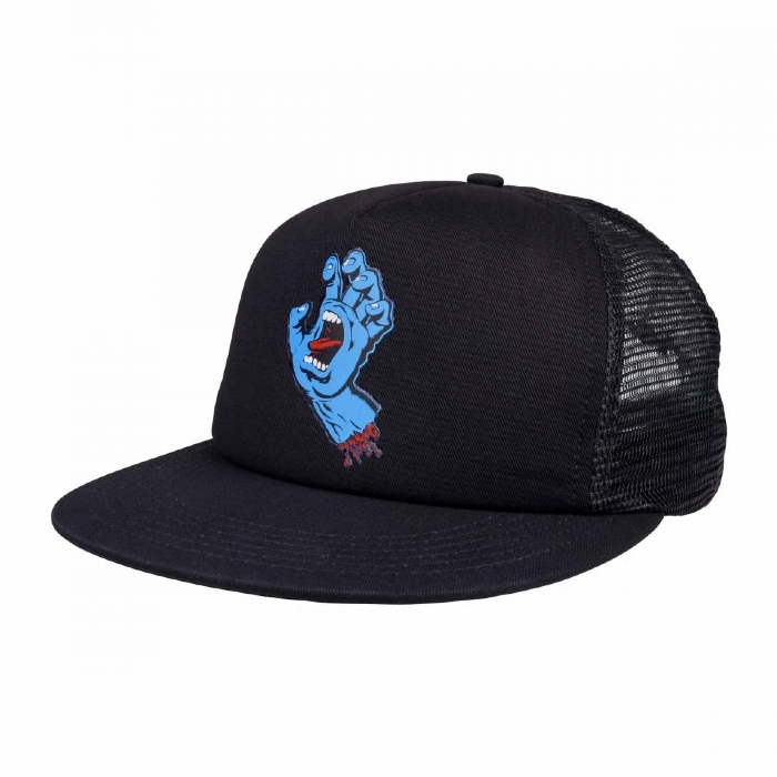 Santa Cruz Skateboards - Classic Hand - Mesh Trucker Cap - Black