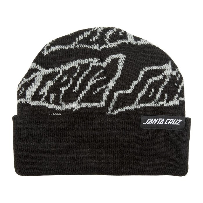 Santa Cruz Skateboards - Creep Repeat - Cuff Beanie Hat - Black