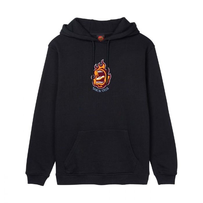 Santa Cruz Skateboards - Screaming Flame - Pullover Hooded Sweatshirt - Black