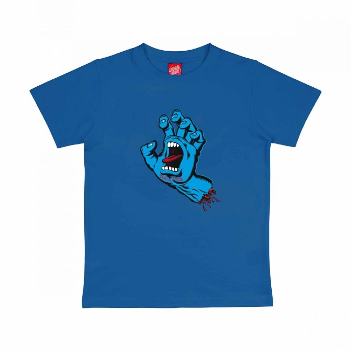Santa Cruz Skateboard - Screaming Hand - YOUTH T-Shirt - Ultramarine