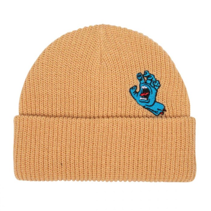 Santa Cruz Skateboards - Screaming Mini Hand - Cuff Beanie Hat - Wheat