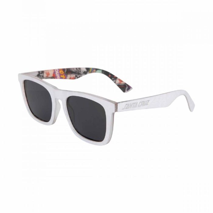 Santa Cruz Skateboards - Strip Sunglasses - White Collage/Black
