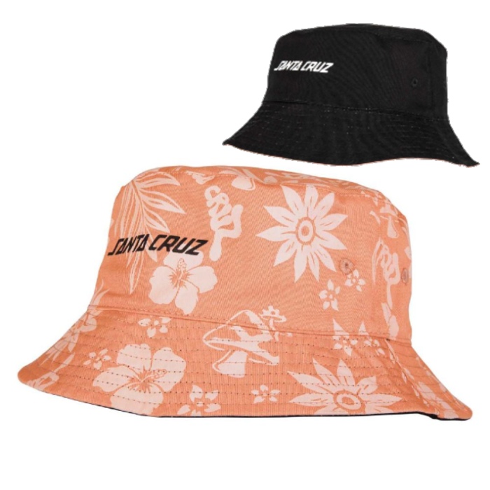 Santa Cruz Skateboards - Take A Trip Reversible - Bucket Hat - Apricot/Black
