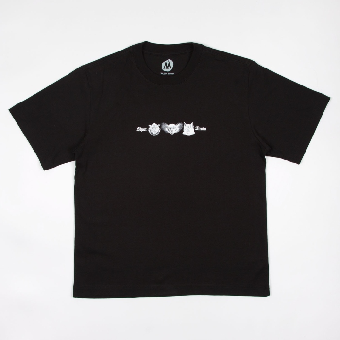 Short Straw Skateboards - Bats - T-Shirt Black