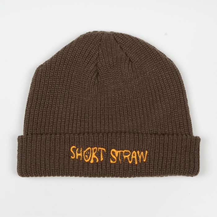 Short Straw Skateboards - Warped - Cuff Beanie Hat - Chocolate