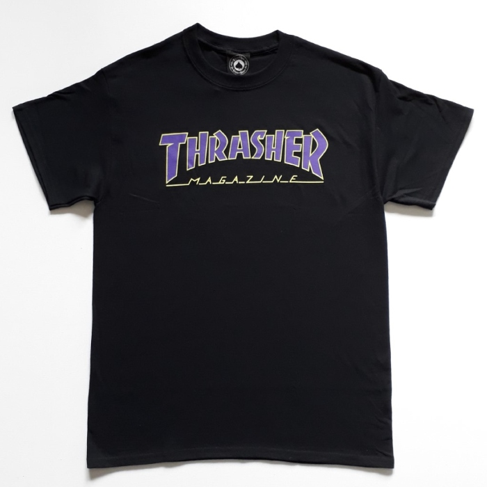 Thrasher Magazine - Outlined T-Shirt - Black/Blue