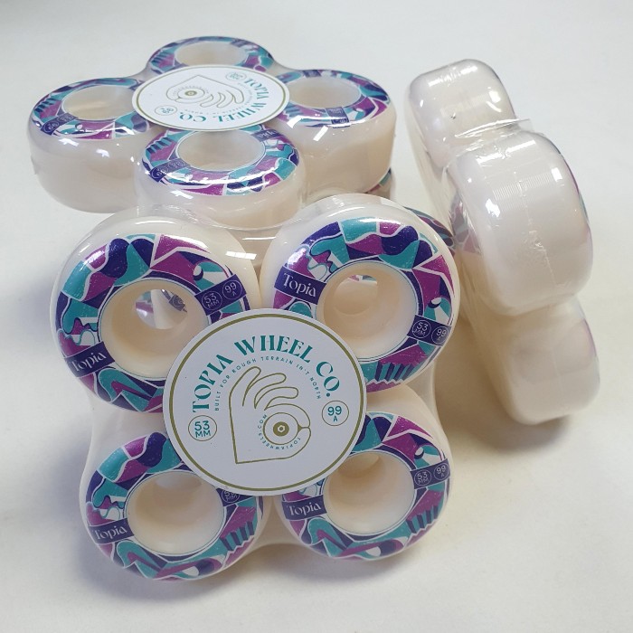 Topia Wheel Co - SHR - Skateboard Wheels 53mm / 99A - White