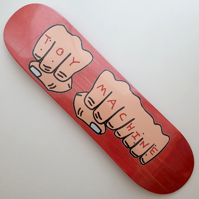 Toy Machine Woodgrain Fists Skateboard Deck 8.50