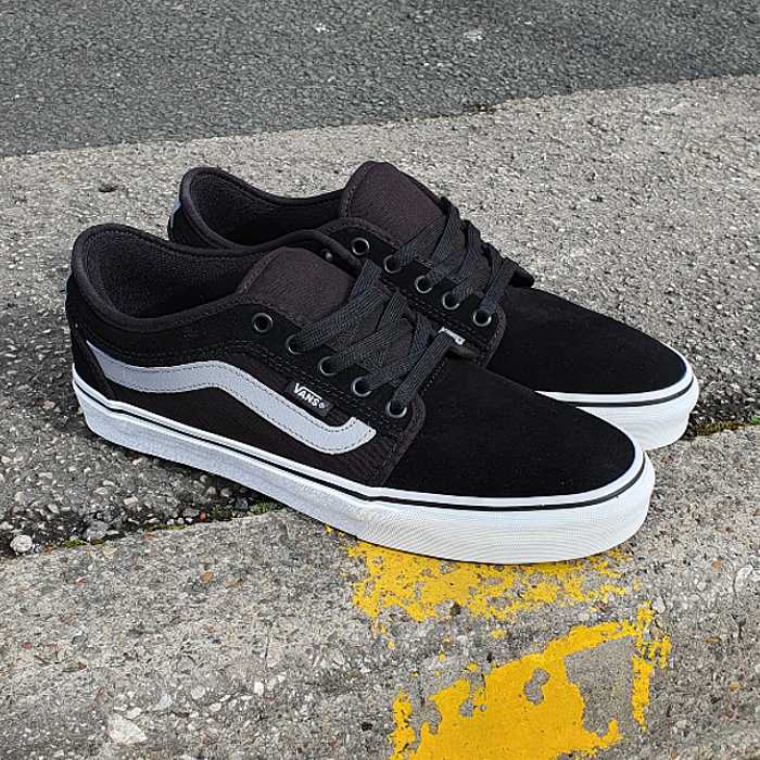 Vans Chukka Low Sidestripe Skate Shoes Black/Grey/White