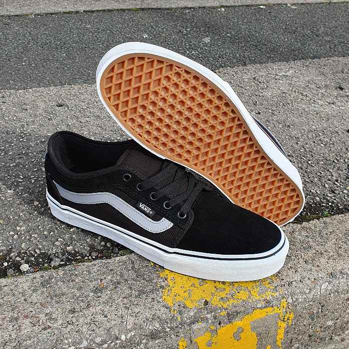 Vans Chukka Low Sidestripe Skate Shoes Black/Grey/White