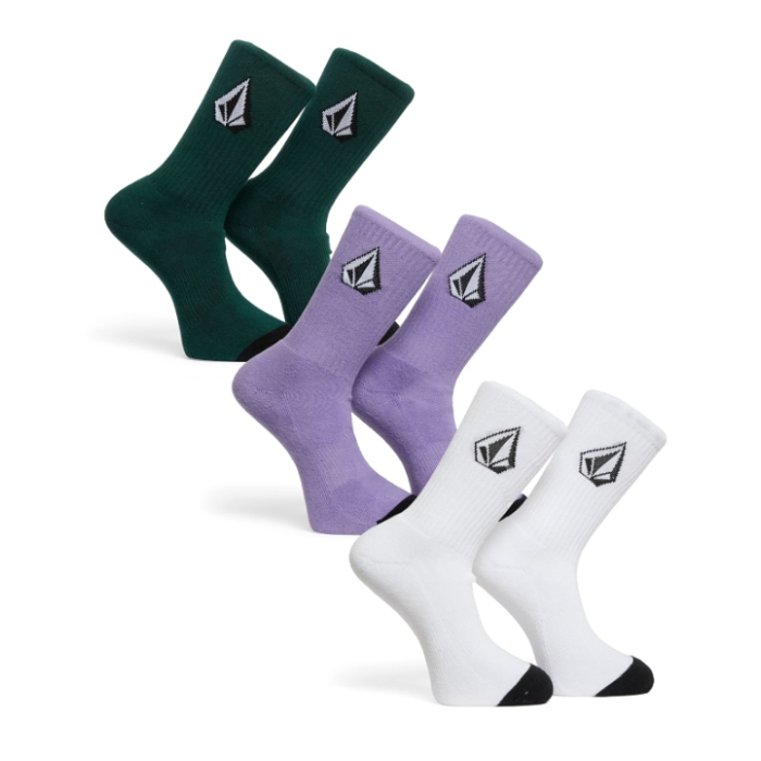 Volcom - Full Stone - Crew Socks - Multi - 3 Pack
